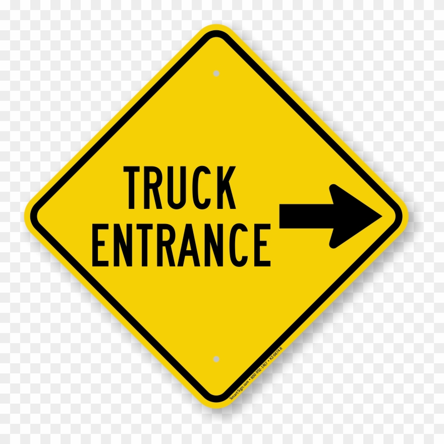 Truck Route Signs Zoom - Truck Entrance Sign Clipart
