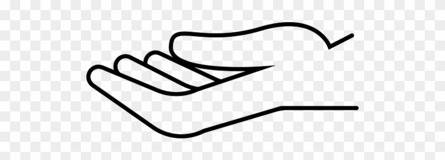 This Icon Represents A Single Hand Reaching Out, Asking - Drawing Clipart
