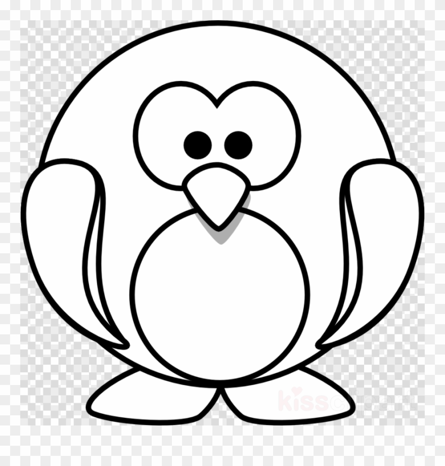 Penguin Cartoon Outline Clipart Penguin Drawing Clip - Bmw Logo - Png Download