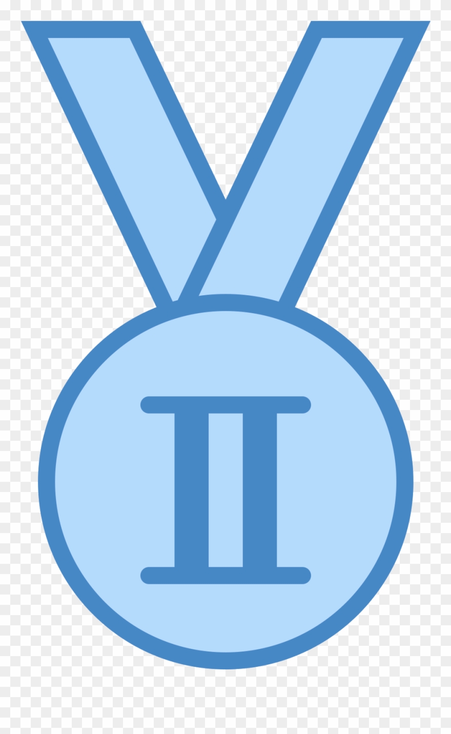 This Icon Represents A Medal For Silver In The Olympics - Medal Clipart