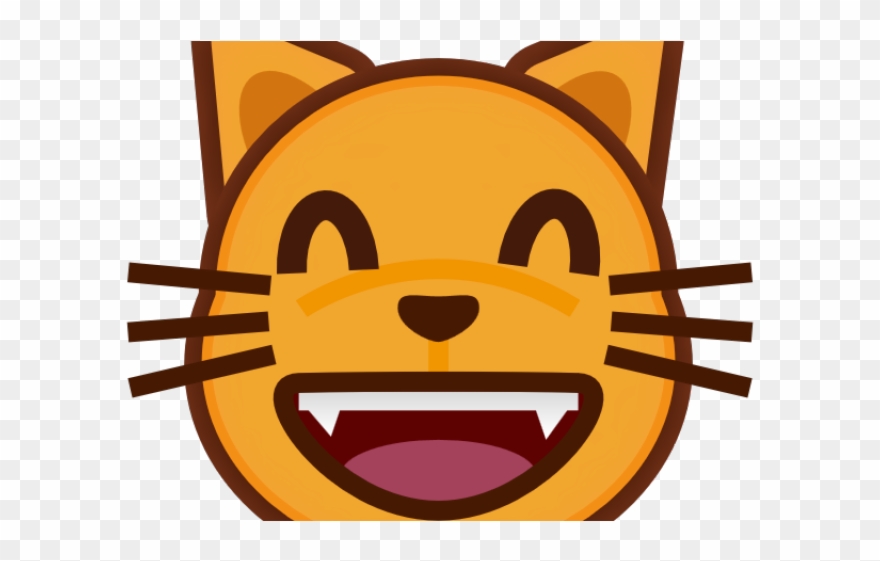 Cat Clipart Mouth - Emoji Cat Face - Png Download