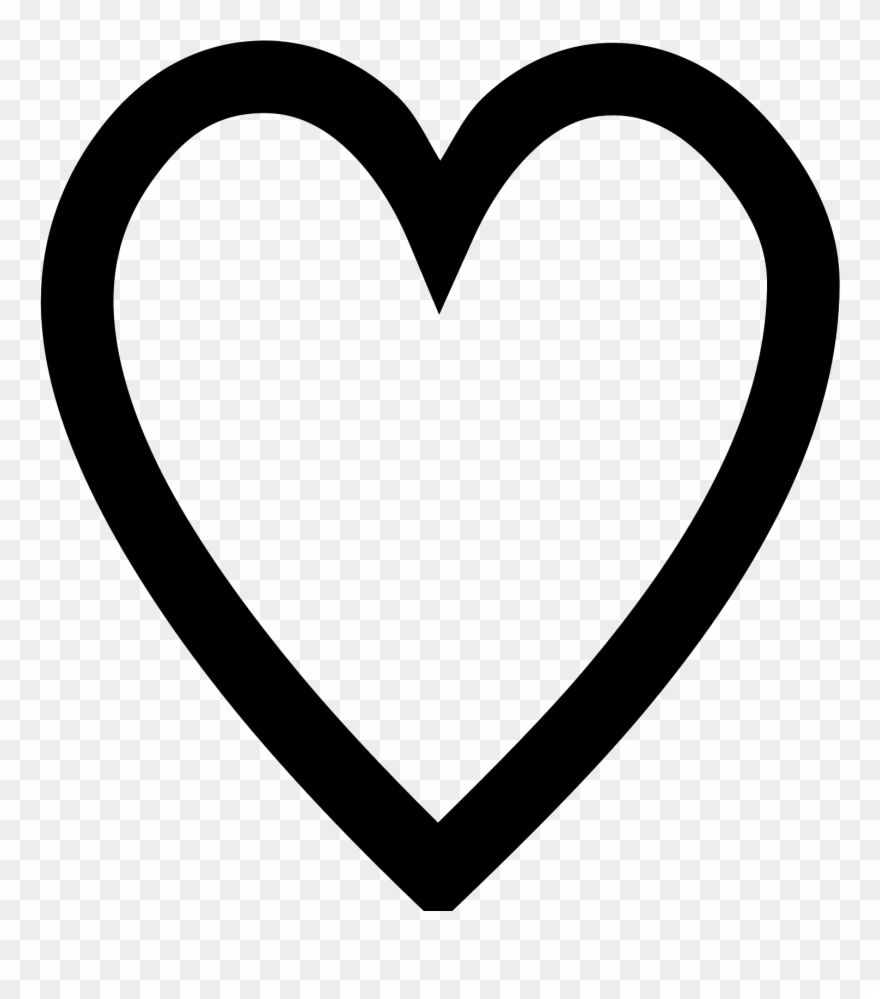 The Icon That Is Used For Like Is A Heart - Heart Outline Icon Svg Clipart