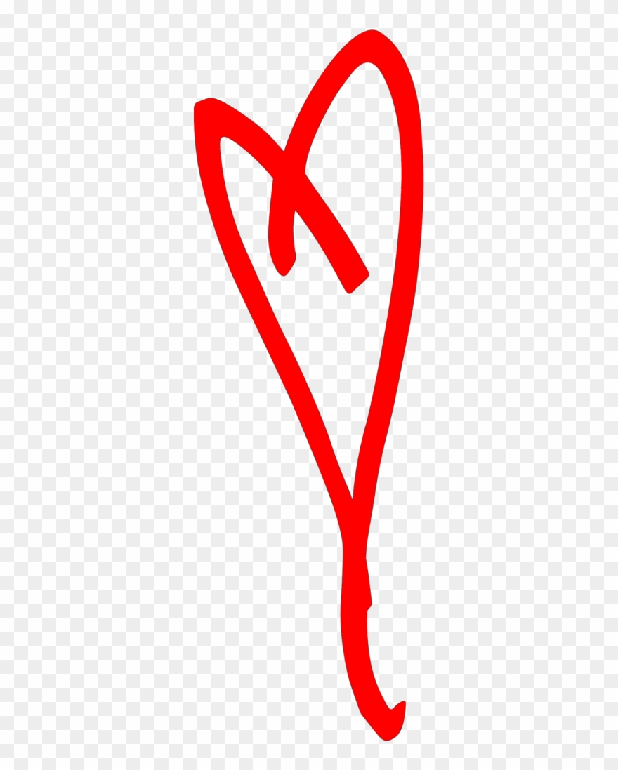 Eartha Kitt's Hand-drawn Heart In Red - Kitt Mcdonald Clipart