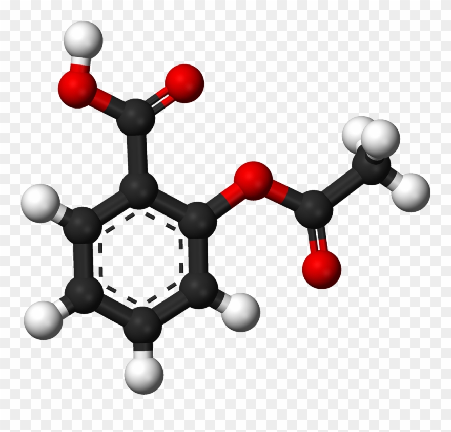 Aspirin 3d Balls - Structure And Iupac Name Of Salicylic Acid Clipart
