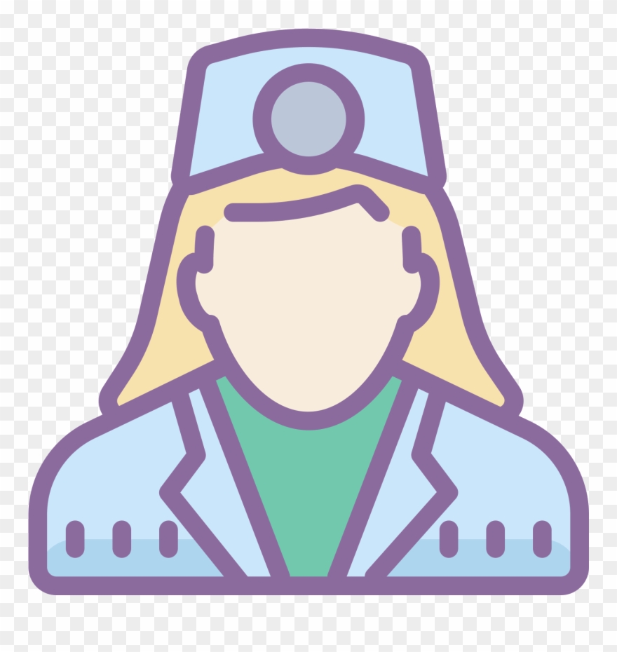 Doctor Female Icon - Nurse Red Clipart - Png Download