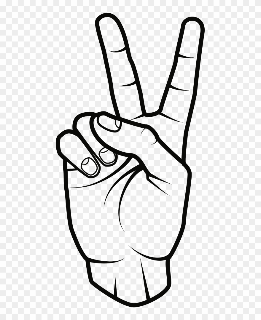 Clip Art Details - Hand Clip Art Peace Sign - Png Download