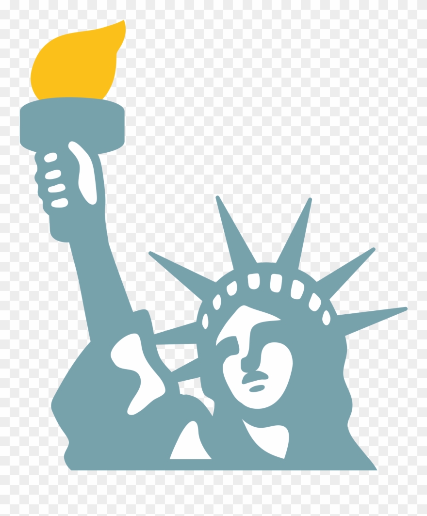 Open - Lady Liberty Emoji Clipart