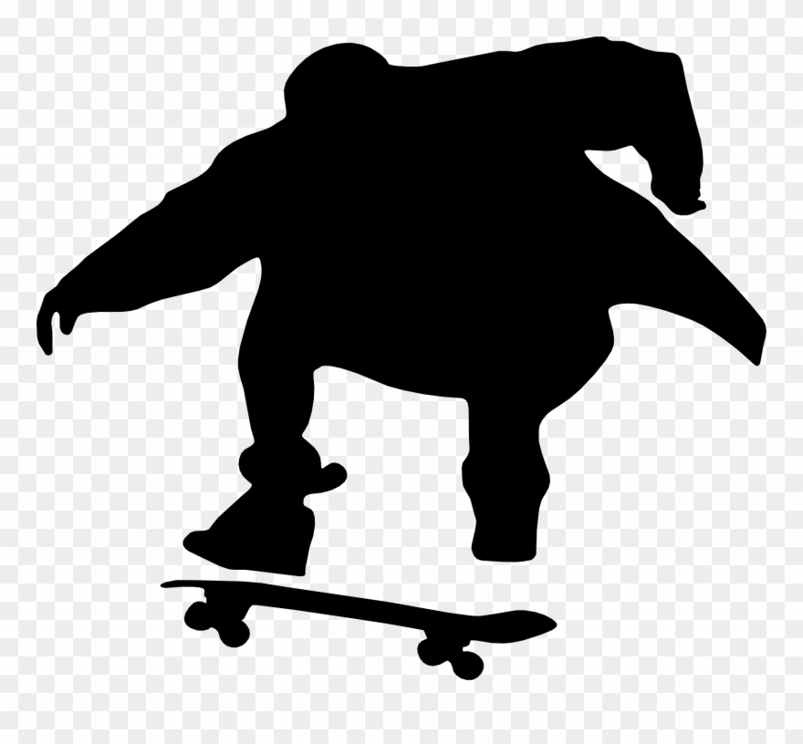 Silhouette Skateboard Clipart, Explore Pictures - Skateboard Cutout - Png Download