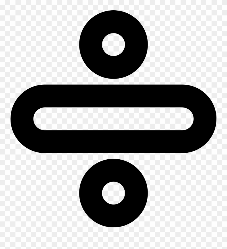 Png File - White Division Symbol Transparent Clipart