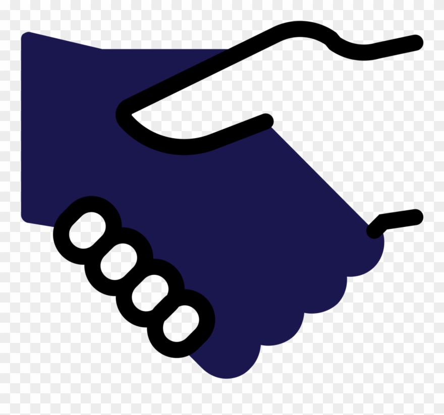Handshake-icon Blue - Tutor Clipart