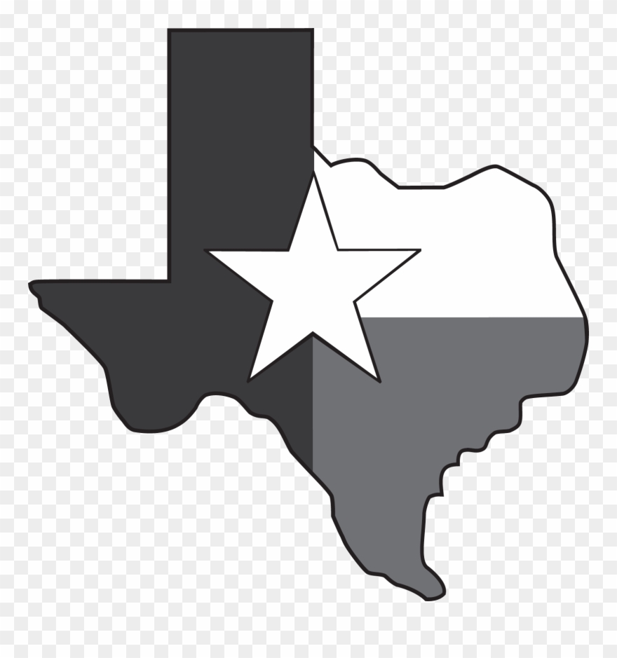 Black & White Lone Star Audio Logo Clipart