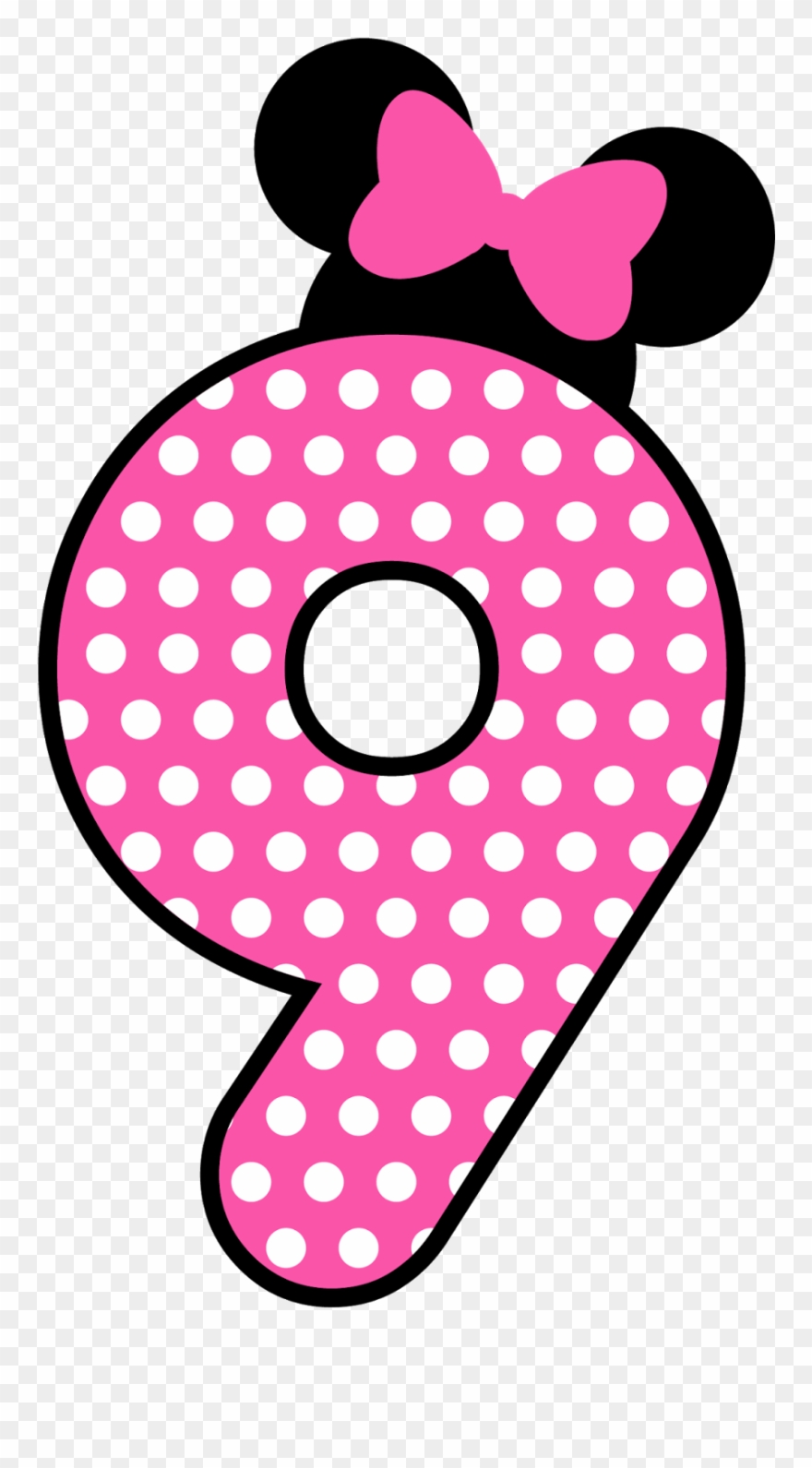 Minnie Mouse Number 3 Clipart