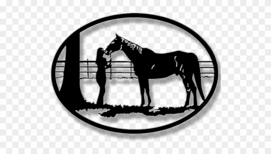 Girl And Horse Silhouette - Portable Network Graphics Clipart
