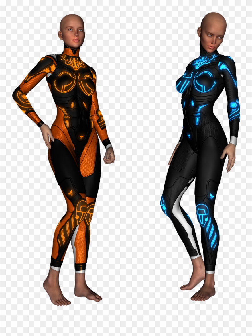 Sci Fi Modelis Grožis Clipart