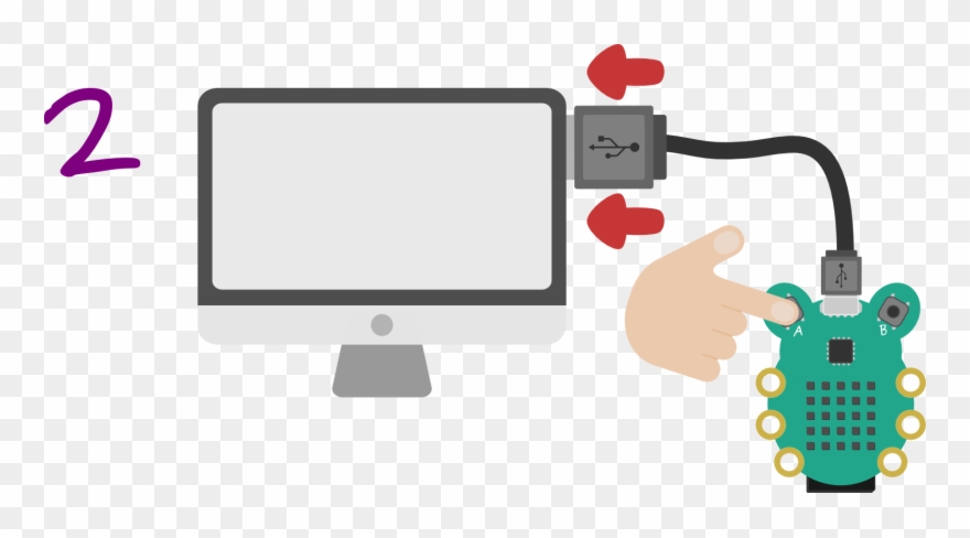 While Holding Down Button A On Your Codebug, Plug The Clipart