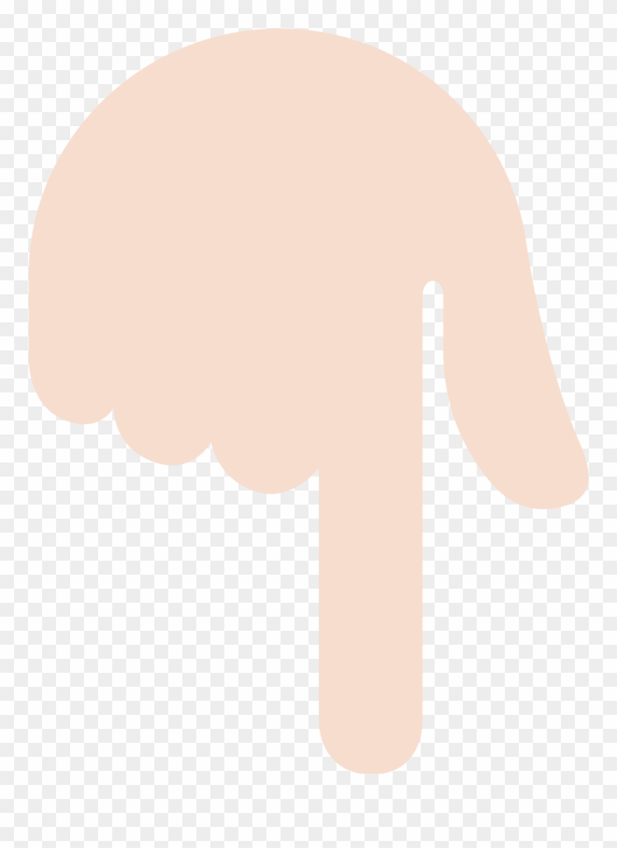 Pointing Down Backhand - Emoji Mão Pra Baixo Clipart