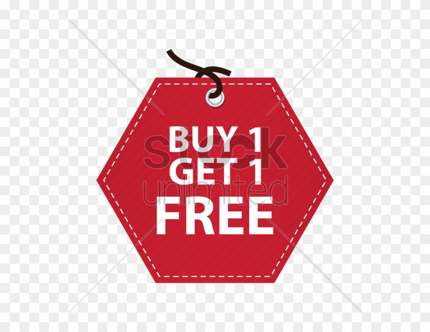 Buy One Get One Free Tag V矢量图形 - Banner Buy 1 Get 1 Free Clipart