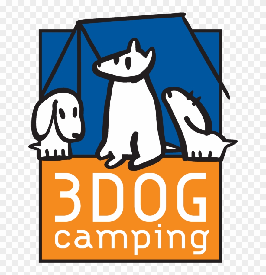 3dog Camping Logo Trans - 3dog Logo Clipart