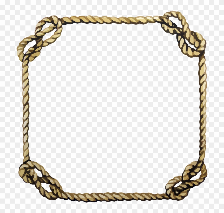 Vector Royalty Free Download Rope Picture Frame Art - Chain Clipart
