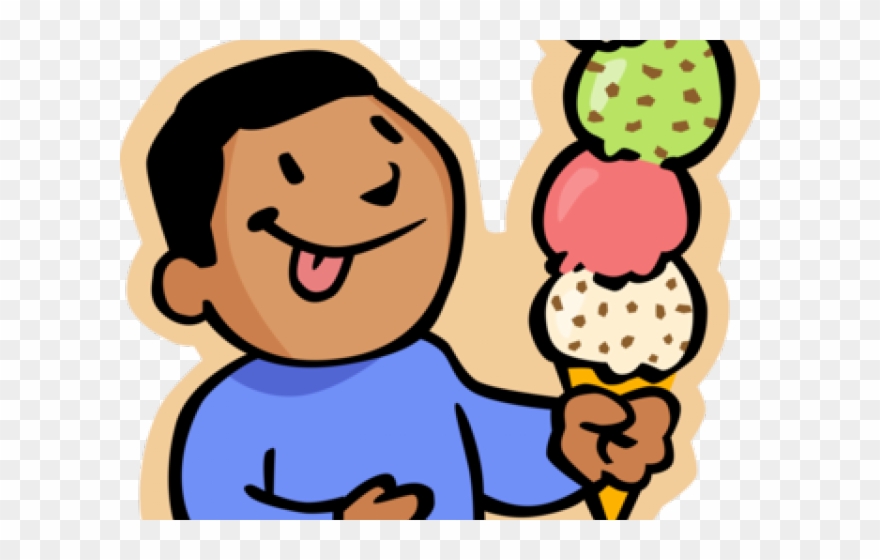 Boy Clipart Ice Cream - Boy With An Ice Cream Cartoon Png Transparent Png