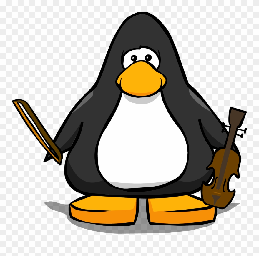 Violin1 - Penguin With Top Hat Clipart
