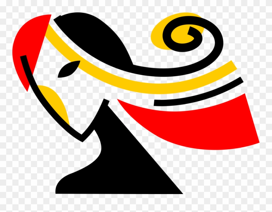 Model Head With Image Illustration Of Female Clipart