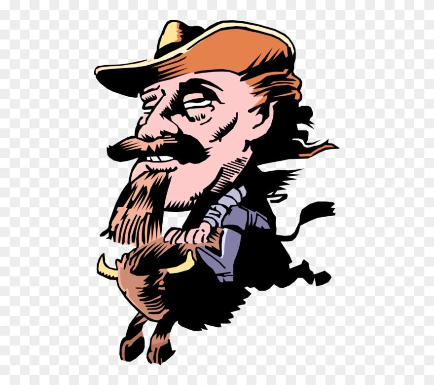 Vector Illustration Of "wild Bill" Buffalo Bill Hickok Clipart