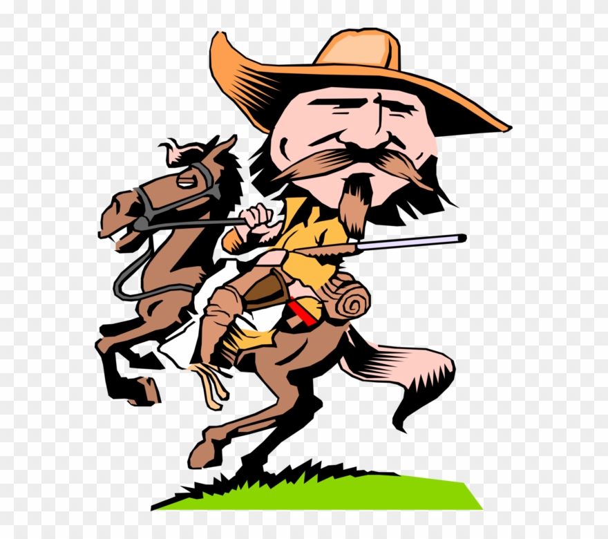 Vector Illustration Of "wild Bill" Buffalo Bill Hickok - Wild Bill Cartoon Clipart