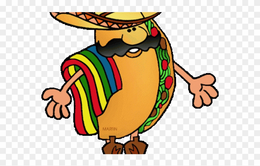 Fish Taco Clipart Cartoon - Taco Mexican Clip Art - Png Download