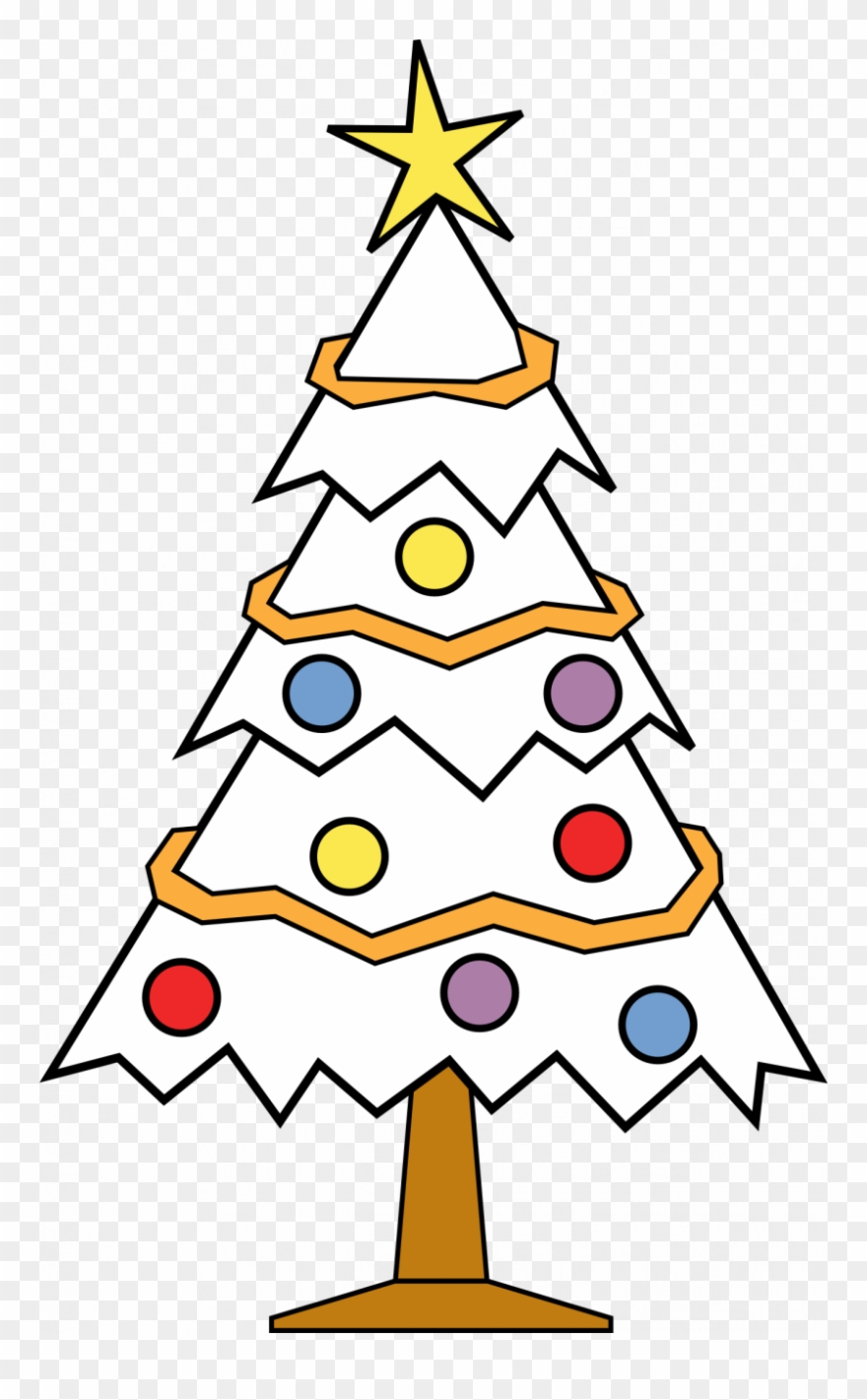 Christmas Ornament Black And White Tree Ornament Clipart - Png Download