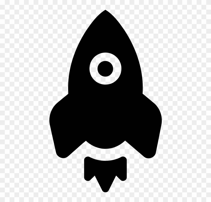 Drawing Cartoon Clip Art - Cartoon Rocket Silhouette - Png Download