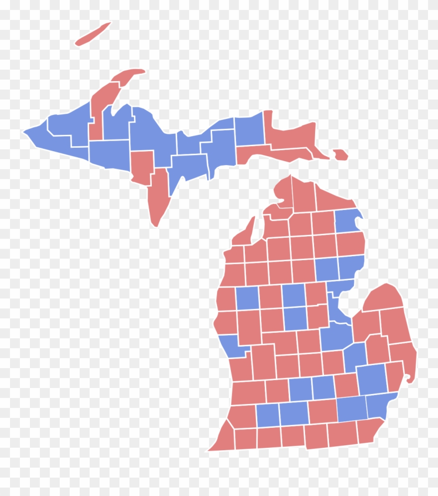 Michigan Counties 2016 Election Clipart