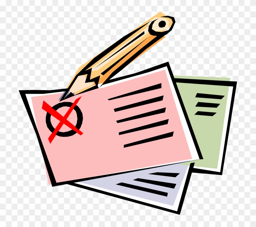 Vector Illustration Of Democratic Election Ballot With - Wahlen Clipart - Png Download