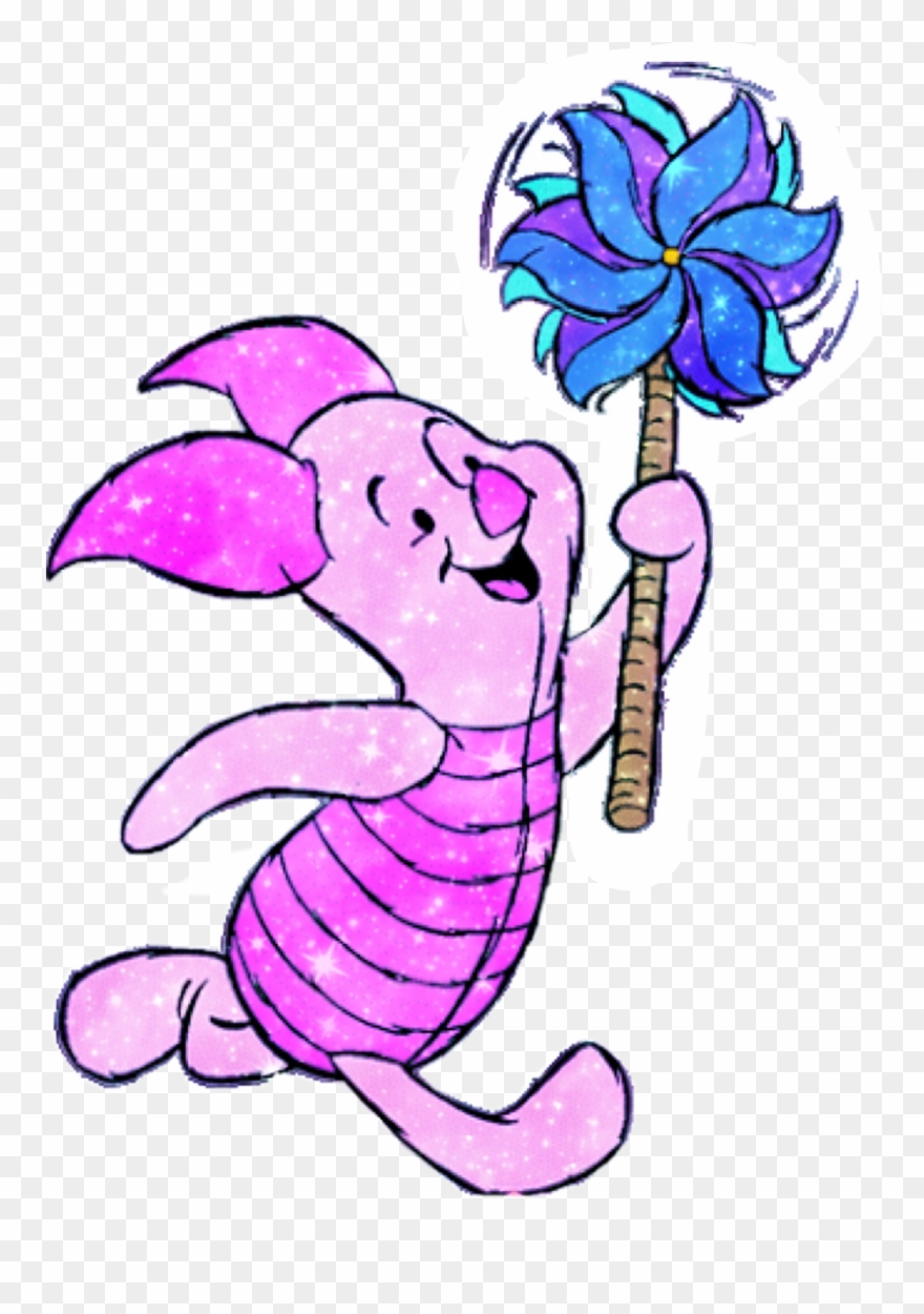 Piglet With A Pinwheel Clipart