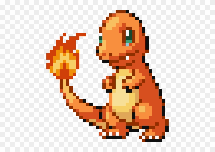 Blazing Vitality Deviantart A - Pixel Art Pokemon Charmander Clipart