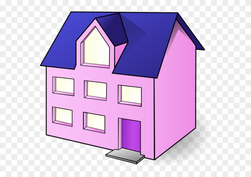 Red House Clip Art - Open Window House Clipart - Png Download