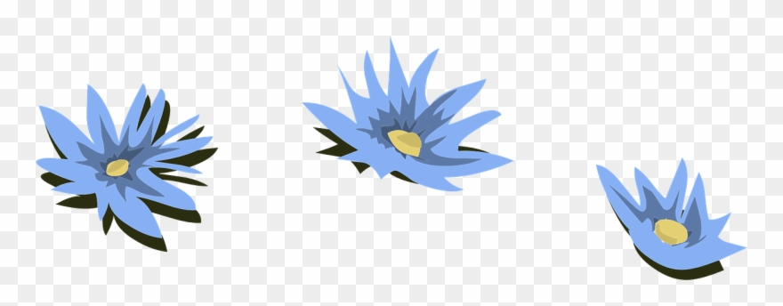 Water Lilies Blue Flowers - Lily Clipart