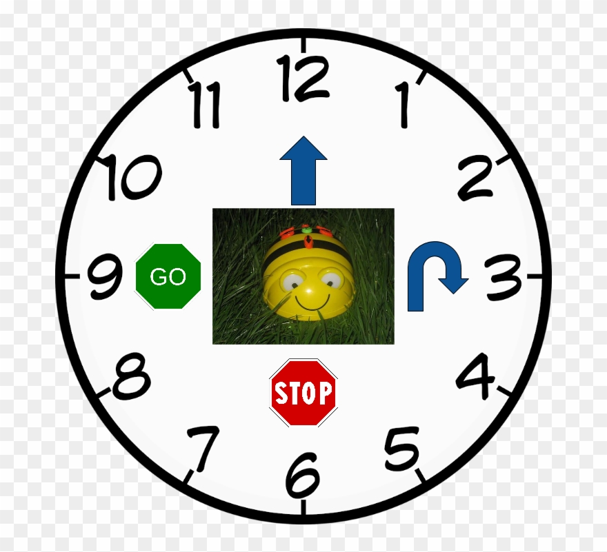 Bee-bot The Clock - It's Half Past Nine Clipart