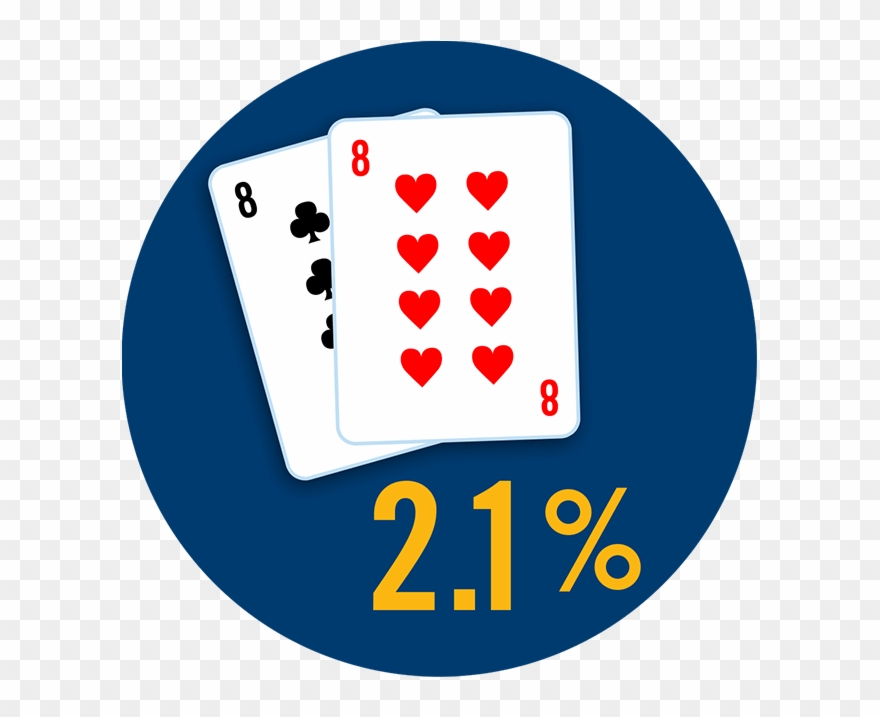 Two Cards Showing A Pair Of 8s With Clipart
