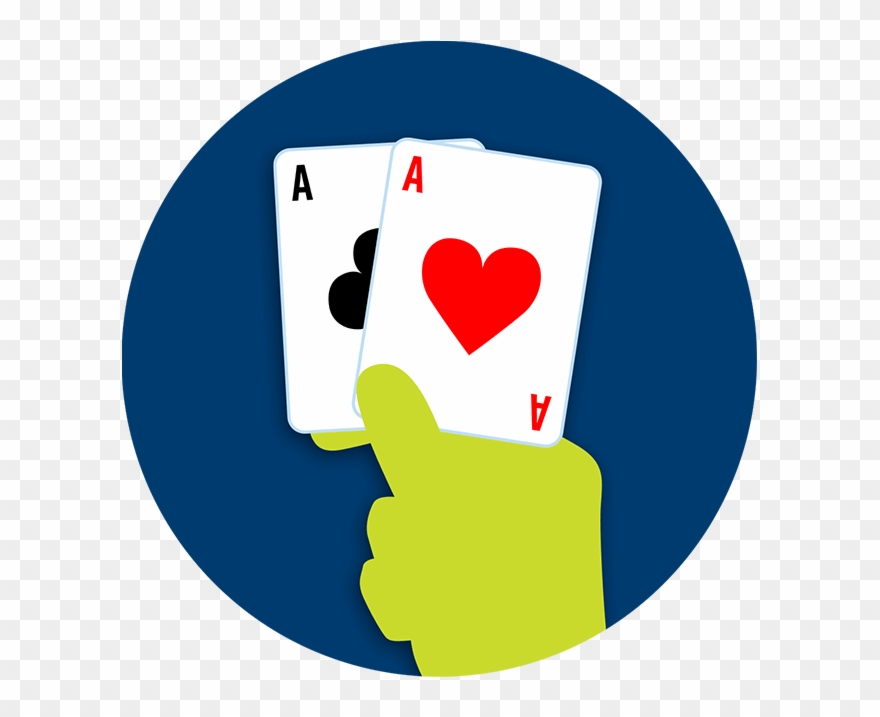 A Hand Holds Up A Pair Of Aces - Hand Clipart