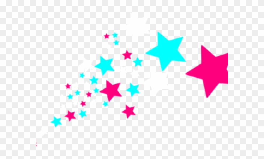 Falling Stars Clipart Border - Clipart Star - Png Download