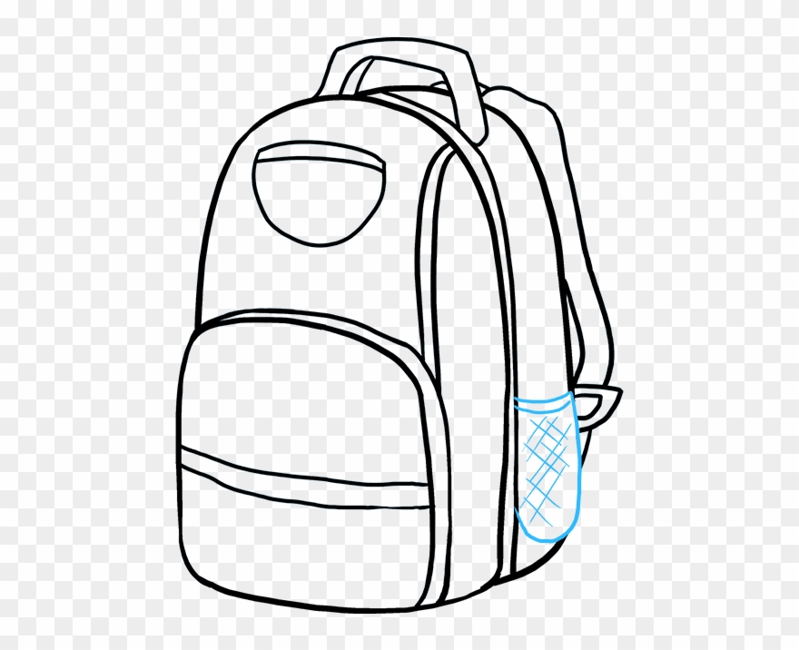 How To Draw Backpack - Drawing Clipart