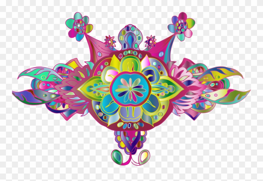 Big Image - Prismatic Floral Hand Drawn Line Art Hoodies Clipart