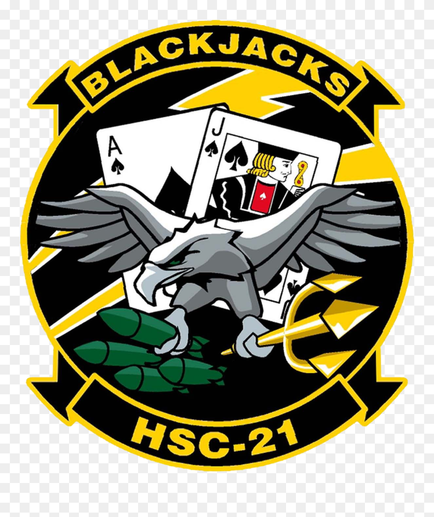 Helicopter Sea Combat Squadron 21 Patch 2015 - Hsc 21 Blackjacks Clipart