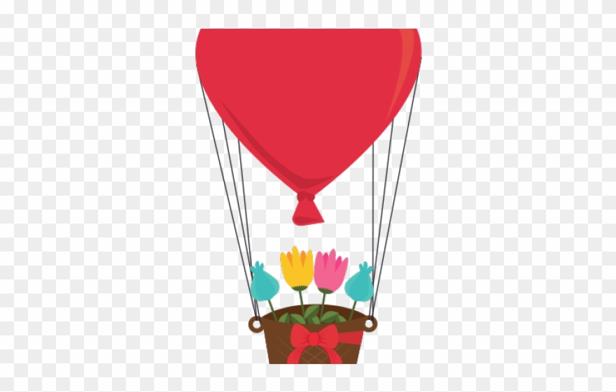 Heart Shape In Parachute Clipart