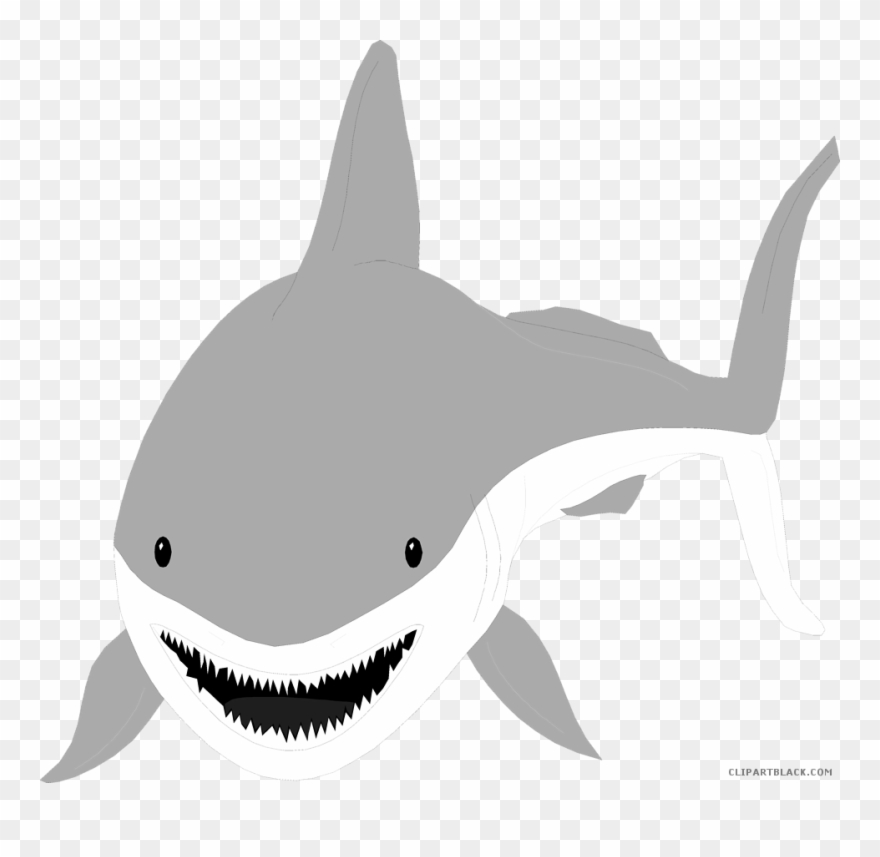 Shark Clipart Great White Shark - Shark Clipart With Transparent Background - Png Download