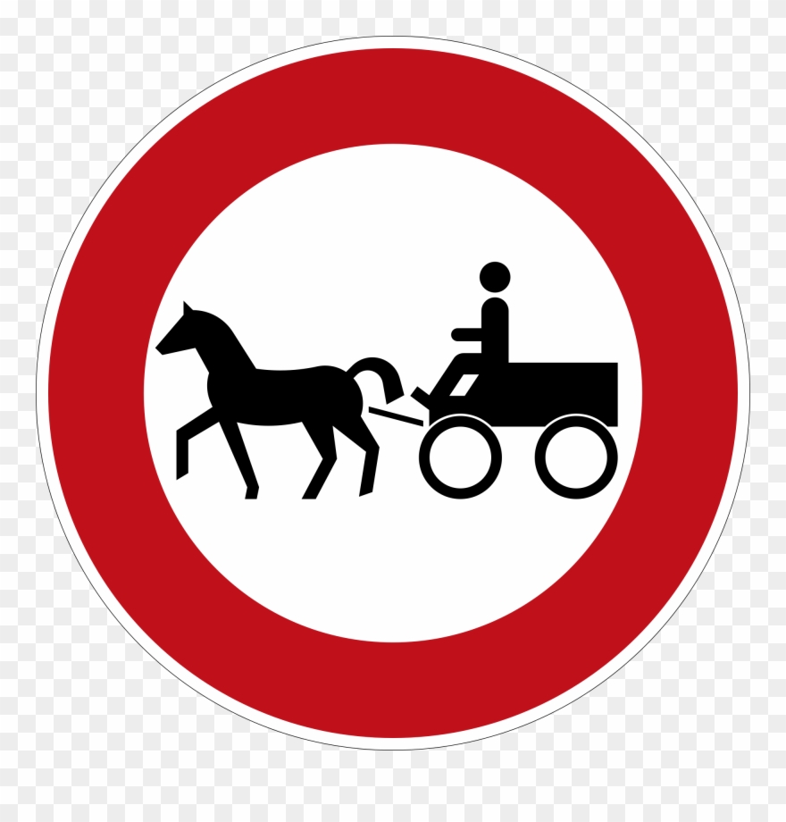 Open - Verkehrszeichen Gespannfuhrwerke Clipart