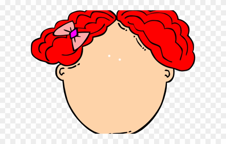 Hair Clipart Template - Girl Face - Png Download