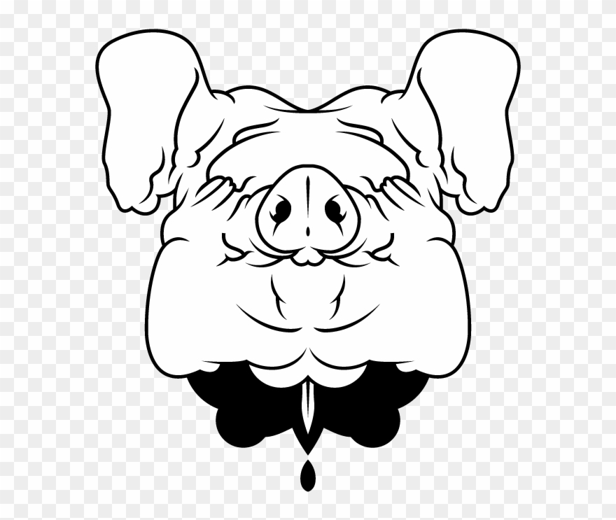 Freeuse Pig Head Drawing At Getdrawings Com Free - Dead Pigs Head Clip Art - Png Download