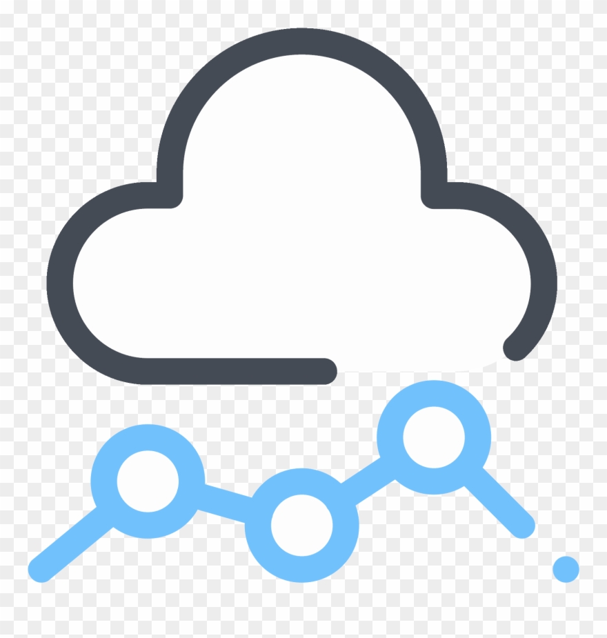 Cloud Line Chart Icon - Icon Clipart
